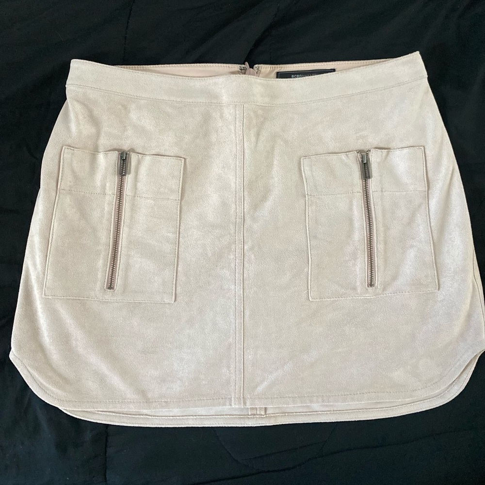 BCBG Maxazria Faux Suede Mini Skirt